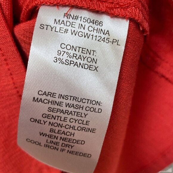 Market & Spuce Plus Size Top 1X  Sleeveless Red Tank Crop Rayon Blend NWT - Picture 8 of 8